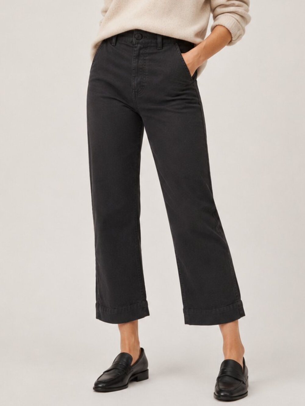 Everlane Straight Leg Crop Pants Short NWT Size 00